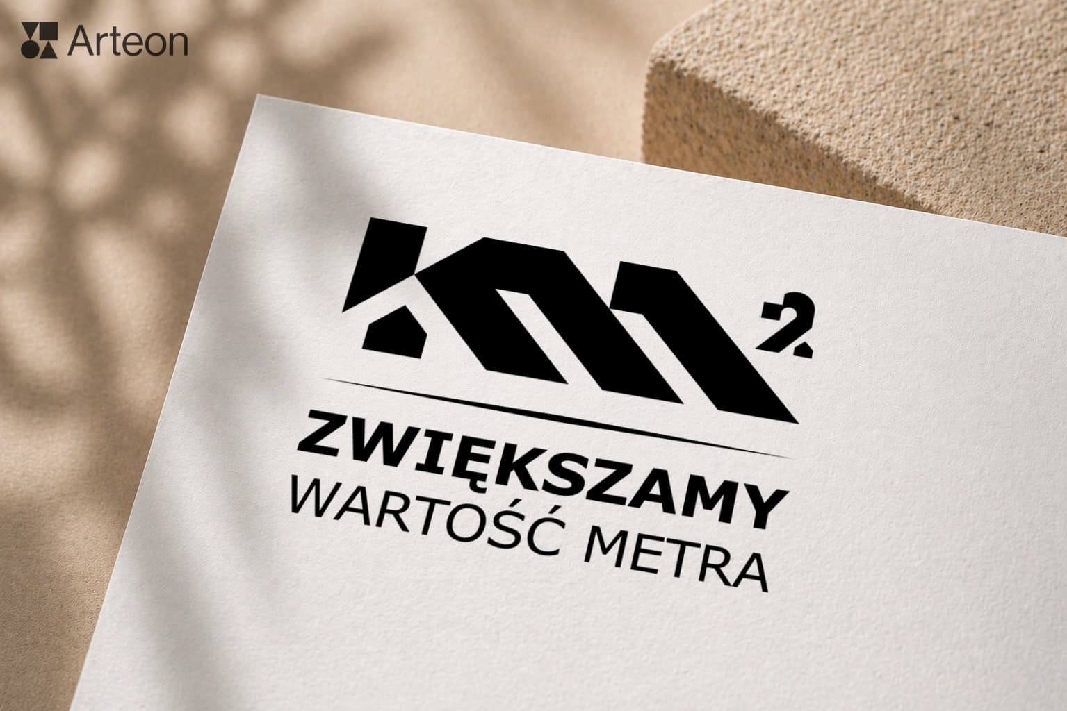 Logo dla firmy zajmującej się aranżacją wnętrz - KM2