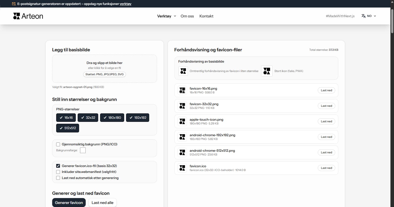 Favicon generator – Arteon