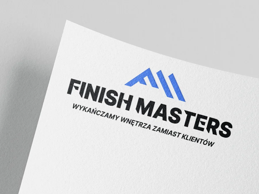 Logo Finish Masters - mockup na papierze firmowym
