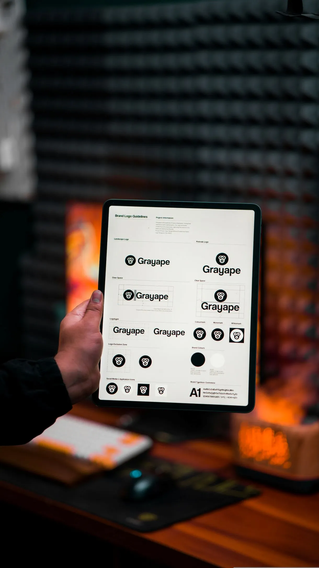 Różne wersje logo firmy - warianty kolorystyczne i monochromatyczne