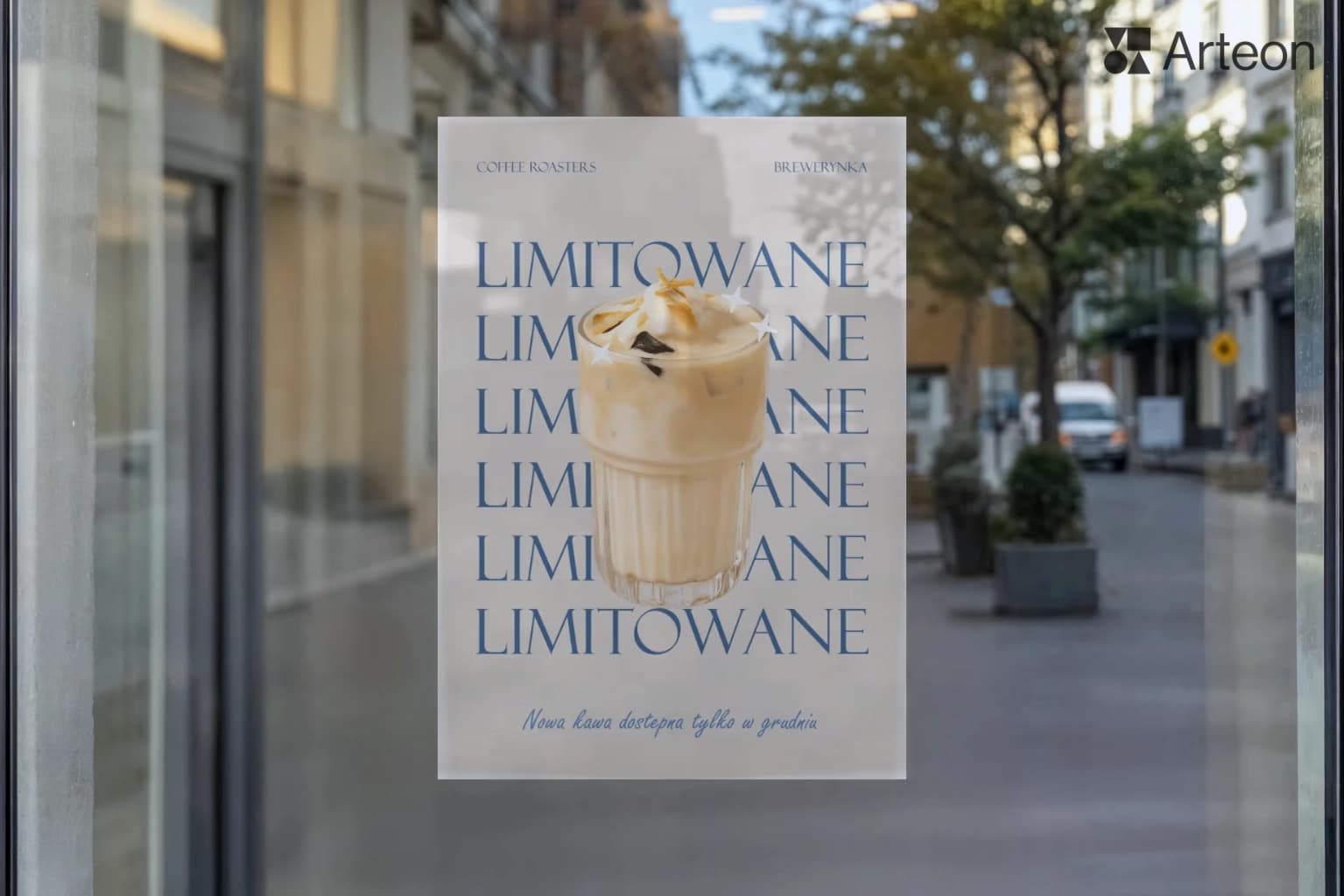 Plakat sezonowy dla kawiarni Brewerynka