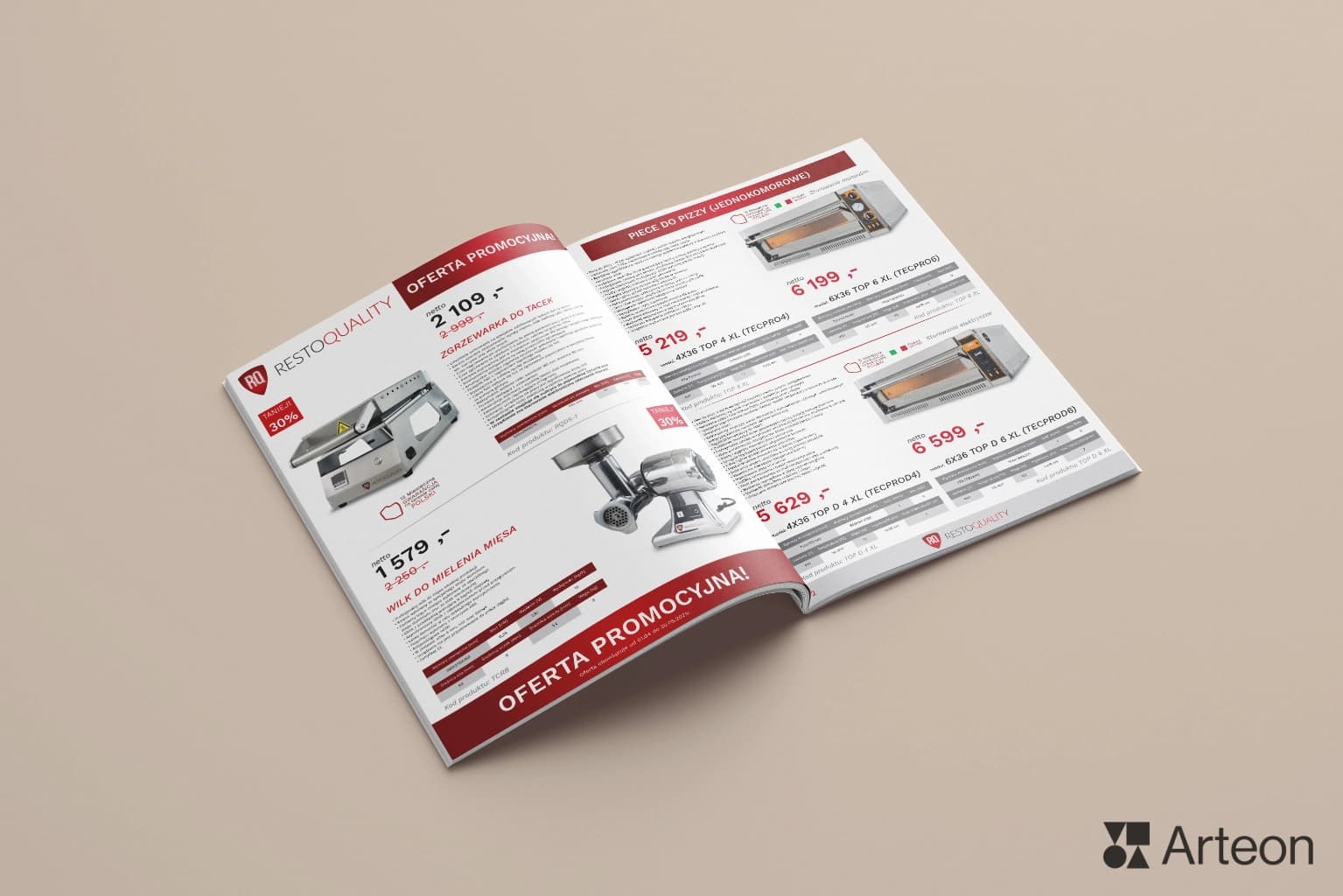 Katalog produktów dla gastronomii RestoQuality - realizacja Arteon